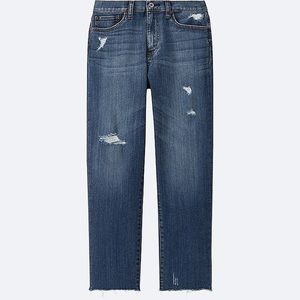Uniqlo High-Rise Ripped Boyfriend Jeans